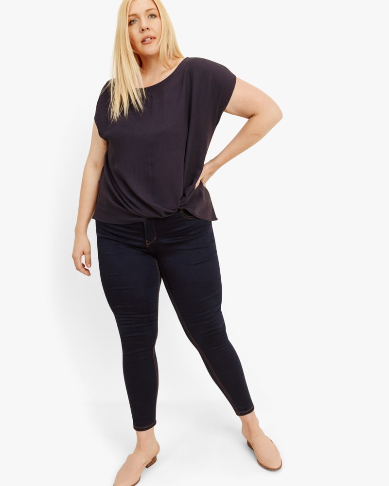 Plus size model wearing Rachel Knotted Tee by Gilli | Dia&Co | dia_product_style_image_id:130698